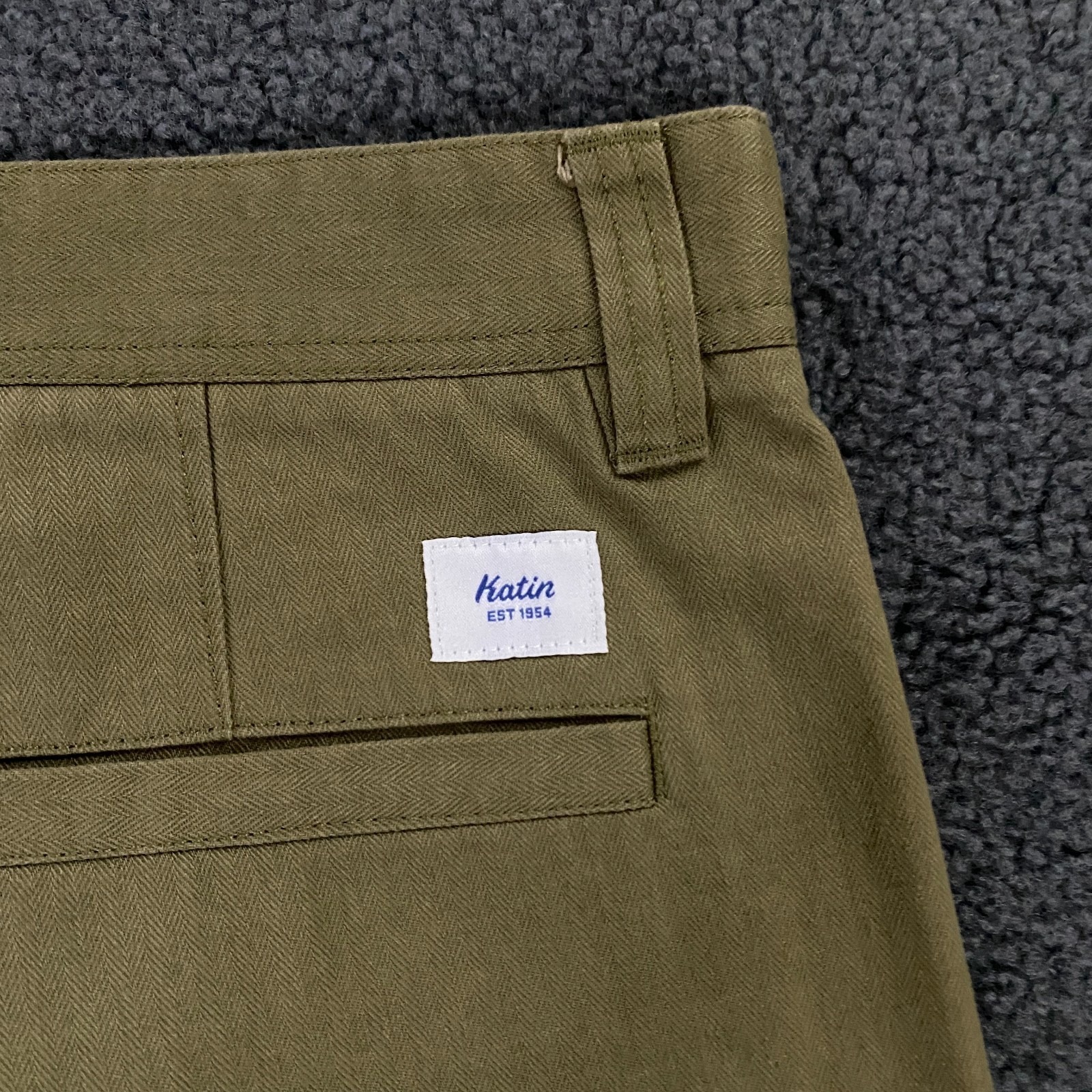 Katin Grant Pant Mens 32x32 Olive Green Cargo Herringbone Twill Chino — image 8 of 8